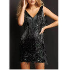 Elin | Sparkly Tassel Mini Dress