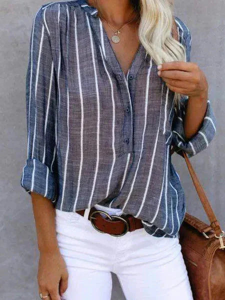 Women’s Striped Blouse – Casual Summer Blouse – Lotte