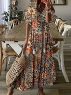 Charm | Ruffle V-Neck Boho Dress