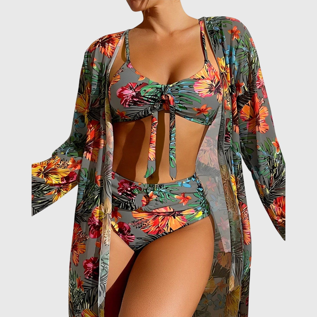 Women’s Bikini Set – Tropical Print Two Piece Swimsuit – Savannah