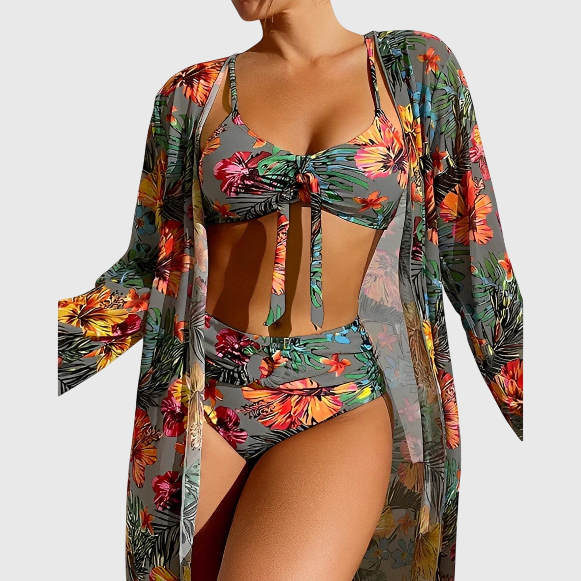 Women’s Bikini Set – Tropical Print Two Piece Swimsuit – Savannah