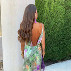 Women’s Backless Maxi Dress – Elegant Evening Dress Formal Dress – Femke