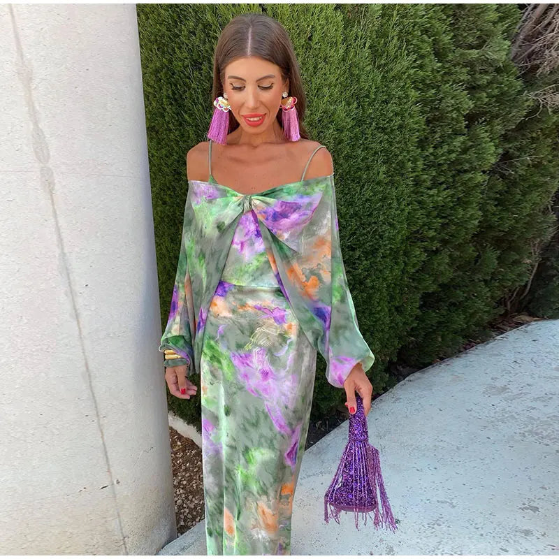 Women’s Backless Maxi Dress – Elegant Evening Gown – Femke