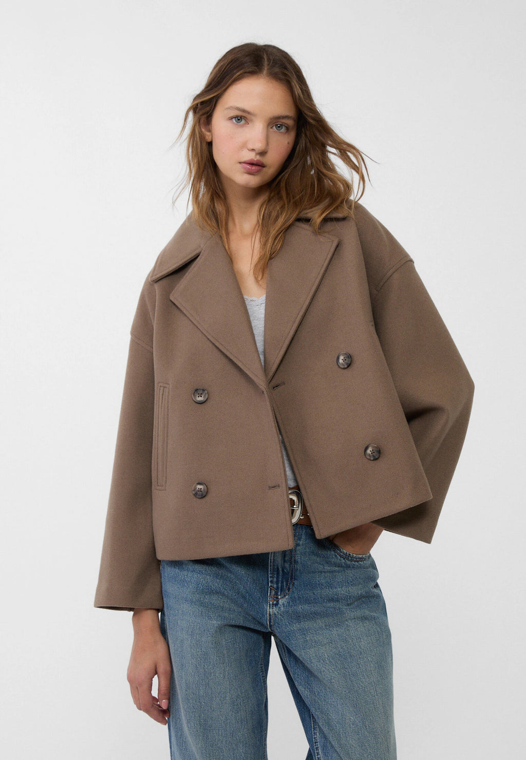 Women’s Short Coat - Double Breasted Classic Coat - Anna