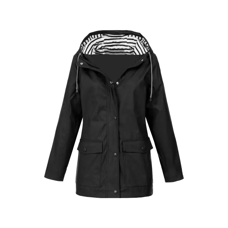 Women’s Rain Jacket - Waterproof Hooded Jacket - Fien