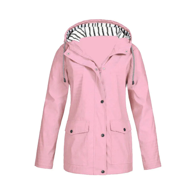 Women’s Rain Jacket - Waterproof Hooded Jacket - Fien