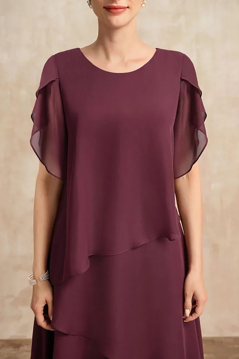 Women’s Chiffon Dress - Lightweight Elegant Occasion Dress - Jean