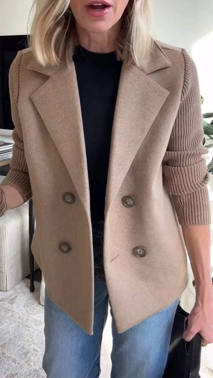 Women’s Tailored Blazer – Long Sleeve Button Front Style - Veronika