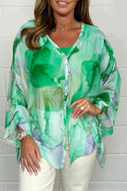 Women’s Printed Blouse – Casual Everyday Blouse – Noa