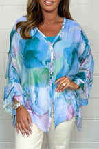 Women’s Printed Blouse – Casual Everyday Blouse – Noa