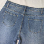 Women’s Mid Rise Baggy Jeans - Wide Leg Casual Denim - Orsoni