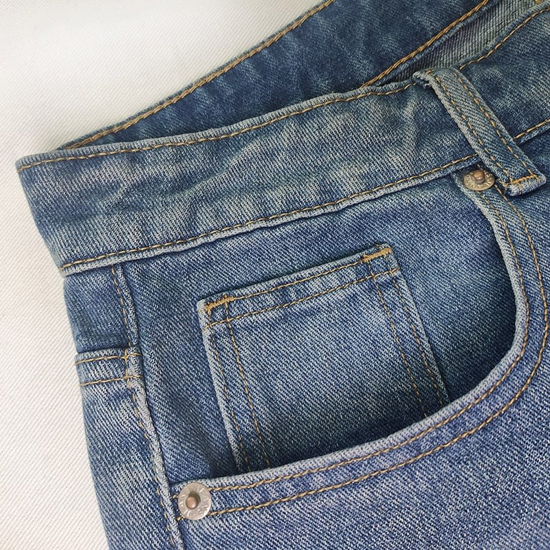 Women’s Mid Rise Baggy Jeans - Wide Leg Casual Denim - Orsoni