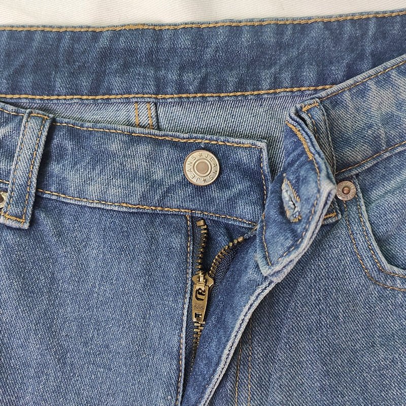 Women’s Mid Rise Baggy Jeans - Wide Leg Casual Denim - Orsoni