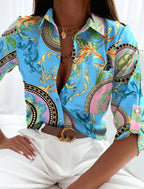 Women’s Lapel Blouse – Lightweight Summer Blouse – Kayla