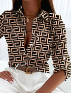 Women’s Lapel Blouse – Lightweight Summer Blouse – Kayla