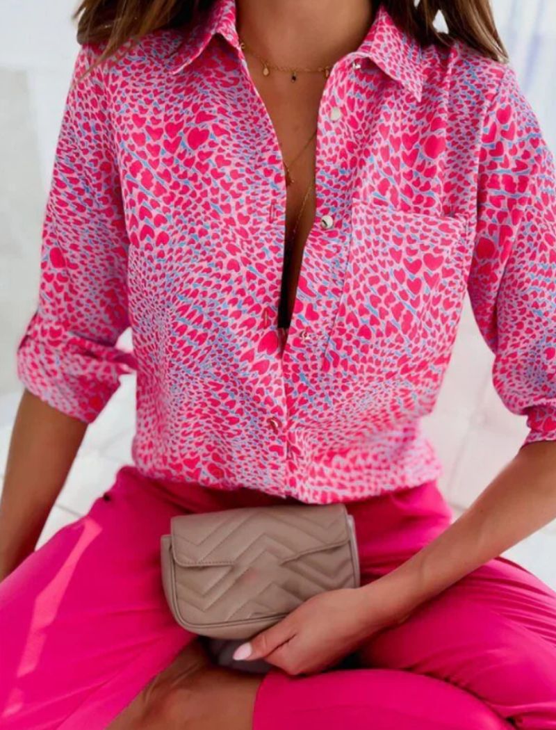 Women’s Lapel Blouse – Lightweight Summer Blouse – Kayla
