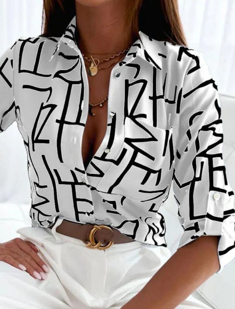 Women’s Lapel Blouse – Lightweight Summer Blouse – Kayla