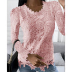 Women’s Lace Blouse – Long Sleeve Elegant Blouse – Clarisse