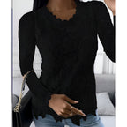 Women’s Lace Blouse – Long Sleeve Elegant Blouse – Clarisse