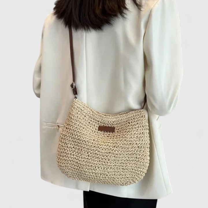 Women’s Slouchy Shoulder Bag - Adjustable Strap Zipper Closure - Kathy