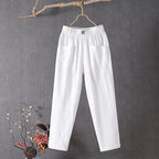 Women’s Pocket Casual Pants - Straight Leg Utility Trousers - Daniela