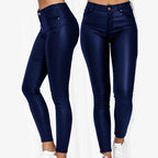 Women’s Slim Fit Pants - Mid Rise Casual Trousers - Phineas
