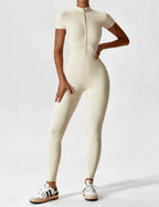 Women’s Bodysuit – Seamless Zip Sculpting Activewear Bodysuit – Lina