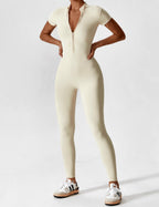 Women’s Bodysuit – Seamless Zip Sculpting Activewear Bodysuit – Lina