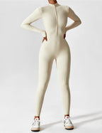 Women’s Bodysuit – Seamless Zip Sculpting Activewear Bodysuit – Lina