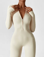 Women’s Bodysuit – Seamless Zip Sculpting Activewear Bodysuit – Lina