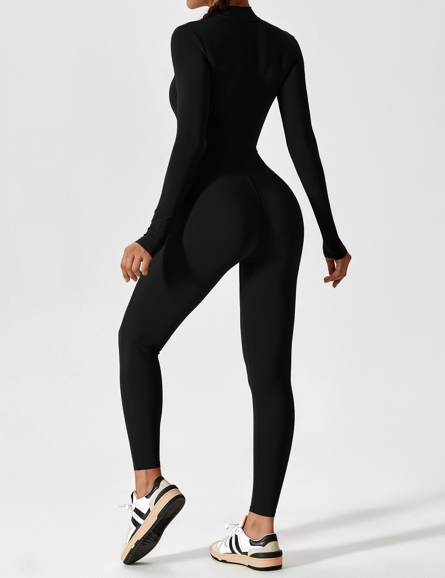 Women’s Bodysuit – Seamless Zip Sculpting Activewear Bodysuit – Lina