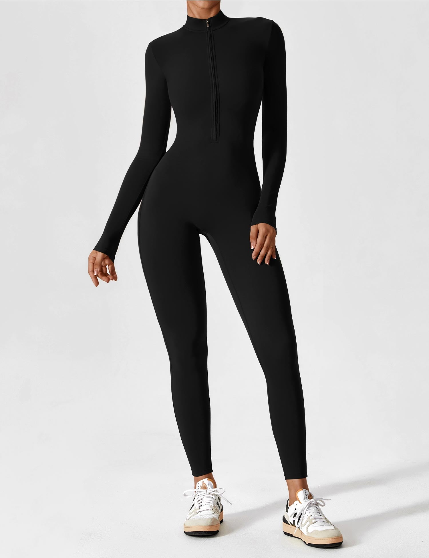 Women’s Bodysuit – Seamless Zip Sculpting Activewear Bodysuit – Lina