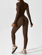Women’s Bodysuit – Seamless Zip Sculpting Activewear Bodysuit – Lina