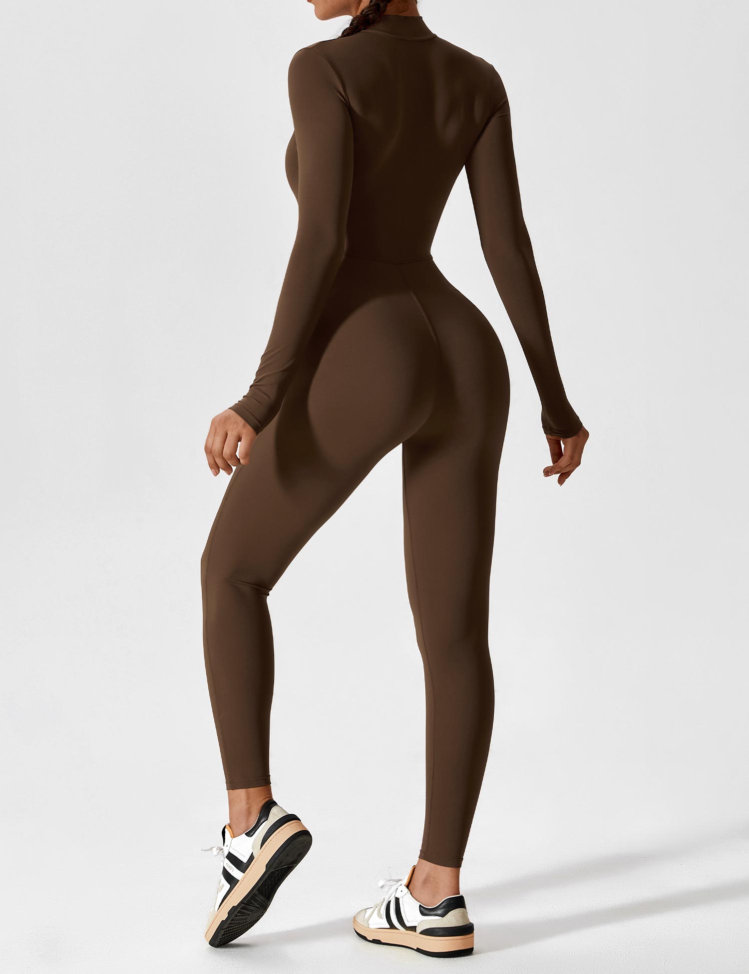 Women’s Bodysuit – Seamless Zip Sculpting Activewear Bodysuit – Lina