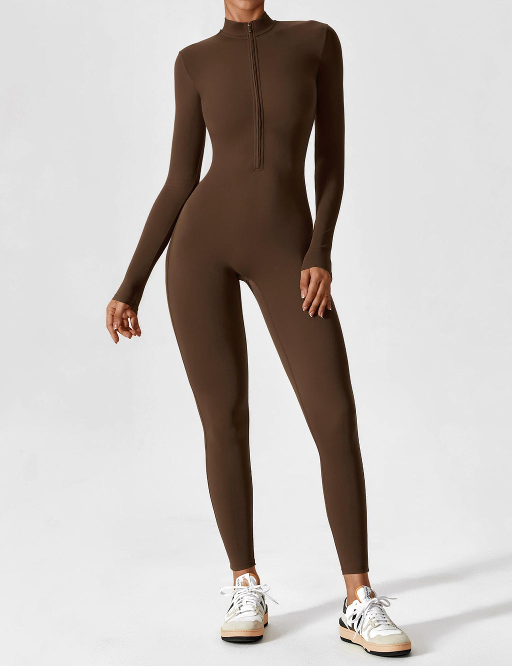 Women’s Bodysuit – Seamless Zip Sculpting Activewear Bodysuit – Lina