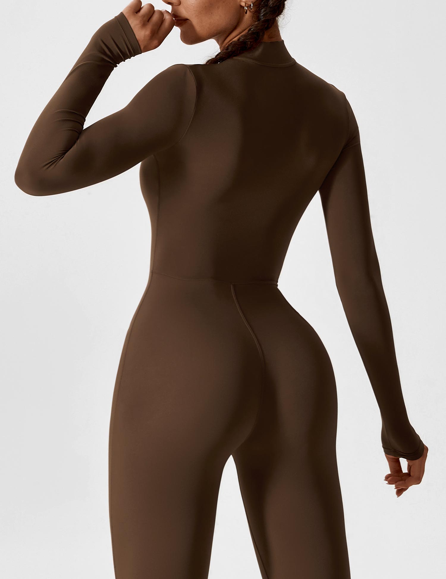 Women’s Bodysuit – Seamless Zip Sculpting Activewear Bodysuit – Lina