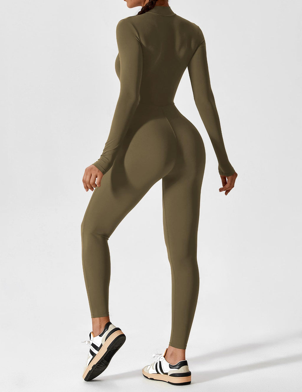Women’s Bodysuit – Seamless Zip Sculpting Activewear Bodysuit – Lina