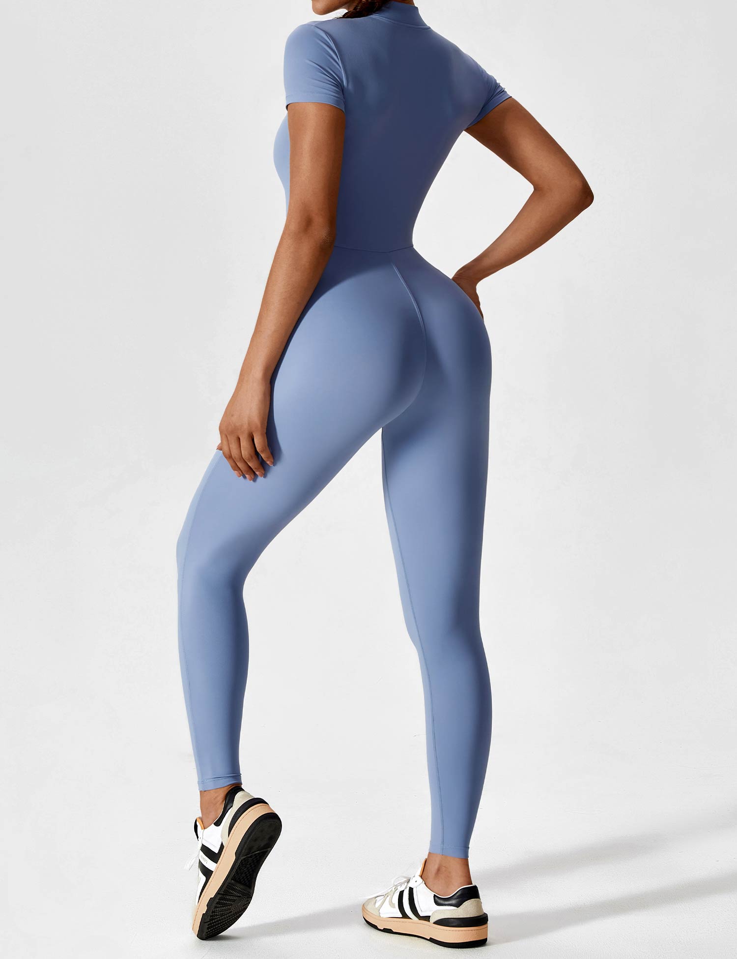 Women’s Bodysuit – Seamless Zip Sculpting Activewear Bodysuit – Lina