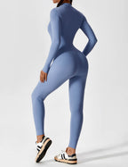 Women’s Bodysuit – Seamless Zip Sculpting Activewear Bodysuit – Lina