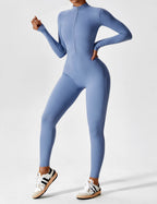 Women’s Bodysuit – Seamless Zip Sculpting Activewear Bodysuit – Lina
