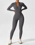 Women’s Bodysuit – Seamless Zip Sculpting Activewear Bodysuit – Lina