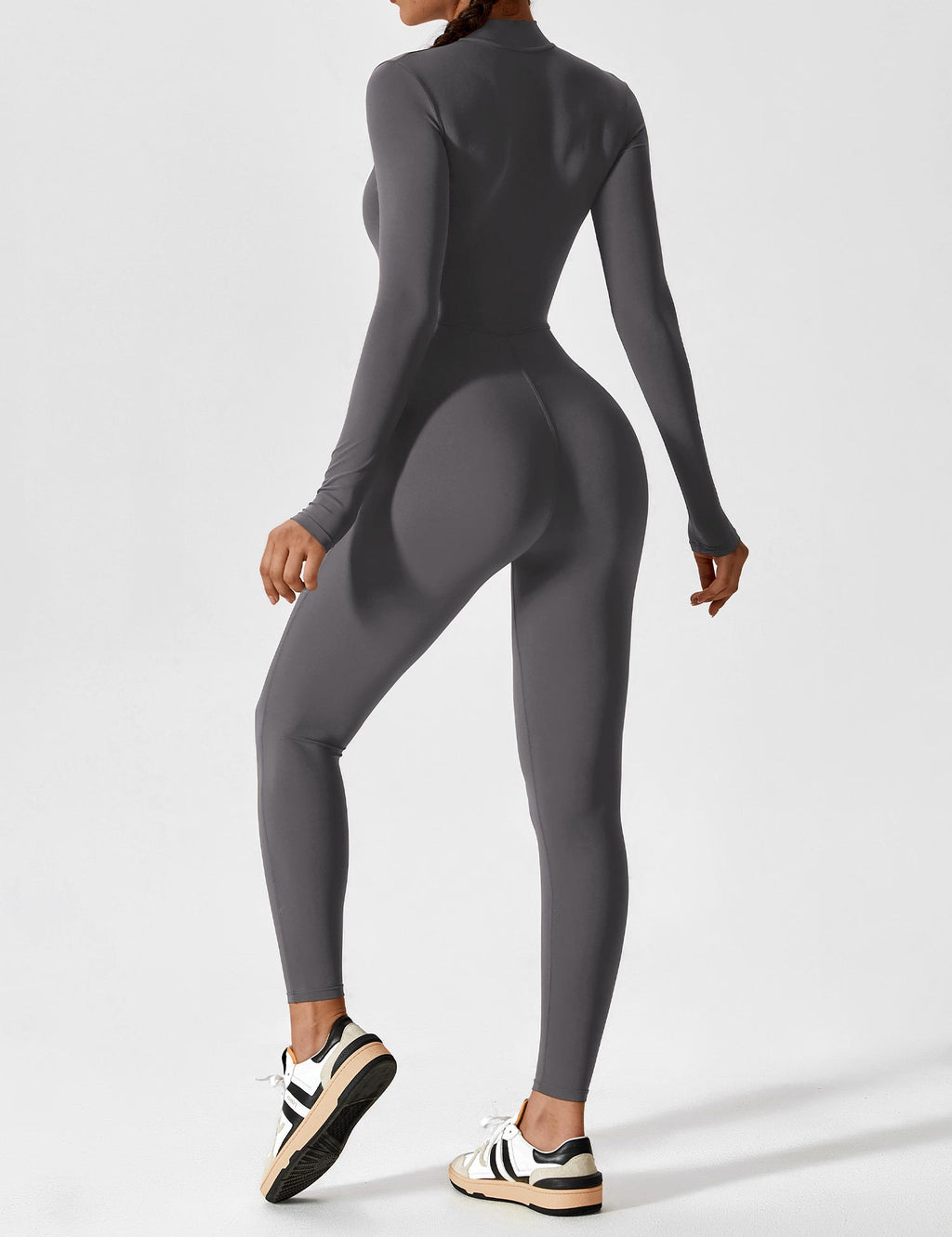 Women’s Bodysuit – Seamless Zip Sculpting Activewear Bodysuit – Lina