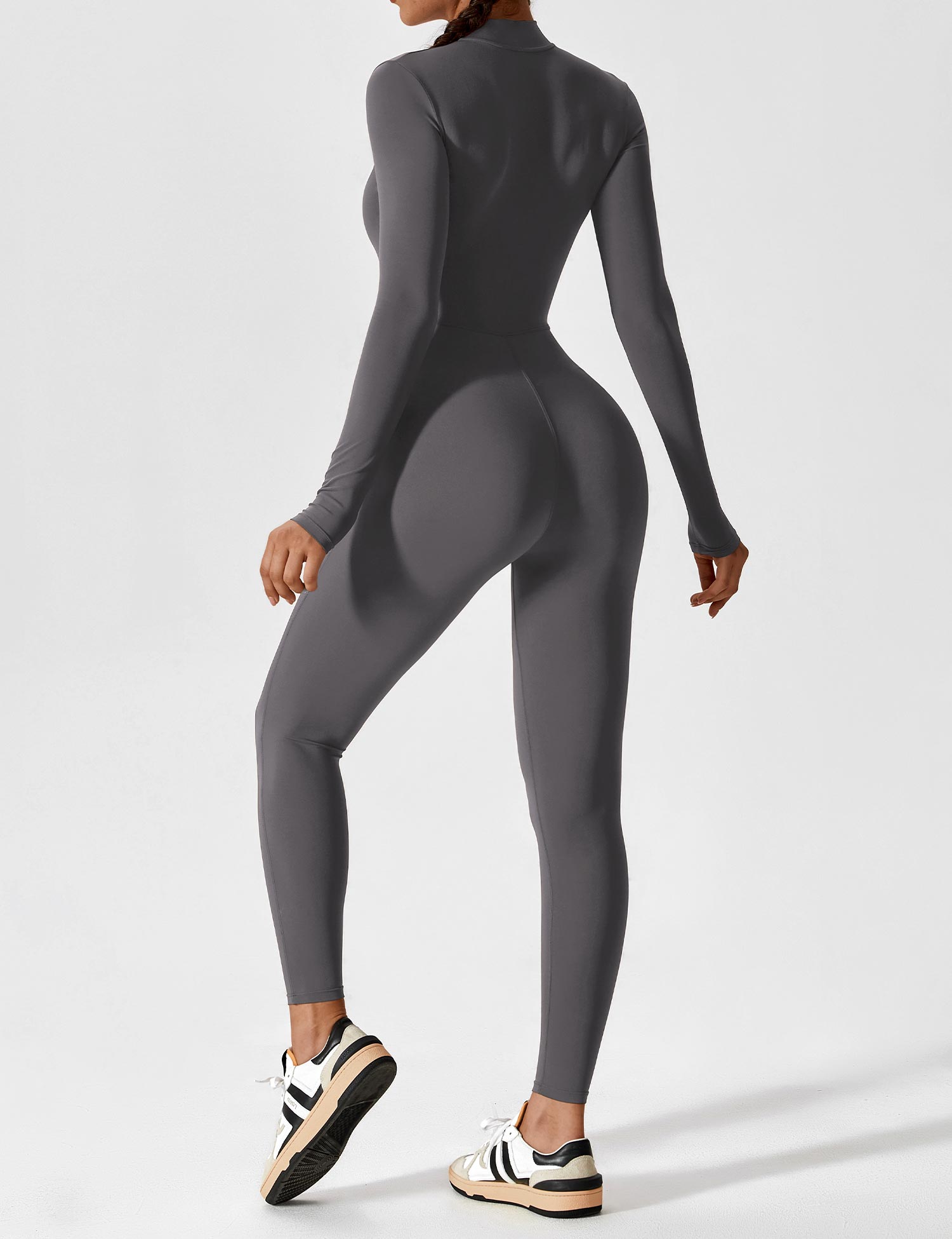 Women’s Bodysuit – Seamless Zip Sculpting Activewear Bodysuit – Lina