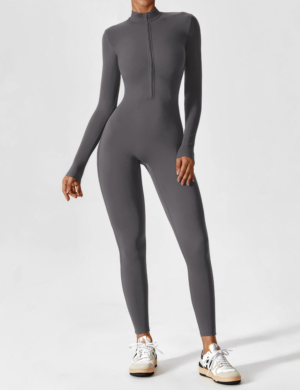 Women’s Bodysuit – Seamless Zip Sculpting Activewear Bodysuit – Lina