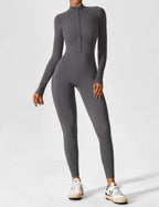 Women’s Bodysuit – Seamless Zip Sculpting Activewear Bodysuit – Lina