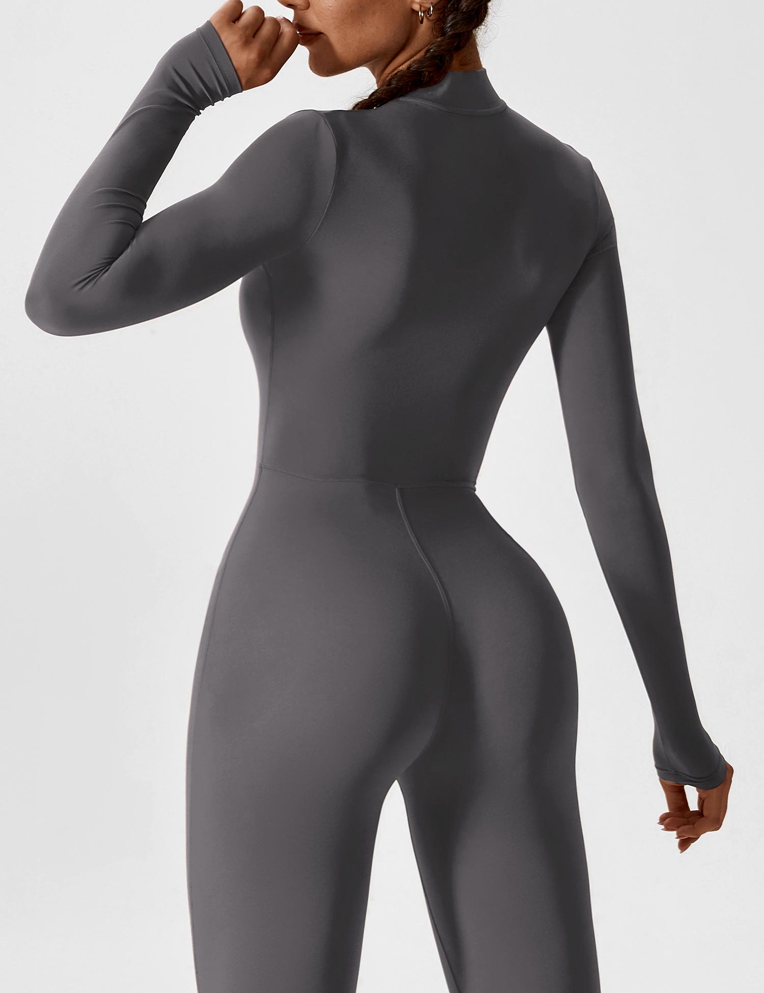 Women’s Bodysuit – Seamless Zip Sculpting Activewear Bodysuit – Lina