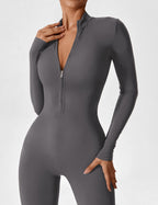 Women’s Bodysuit – Seamless Zip Sculpting Activewear Bodysuit – Lina