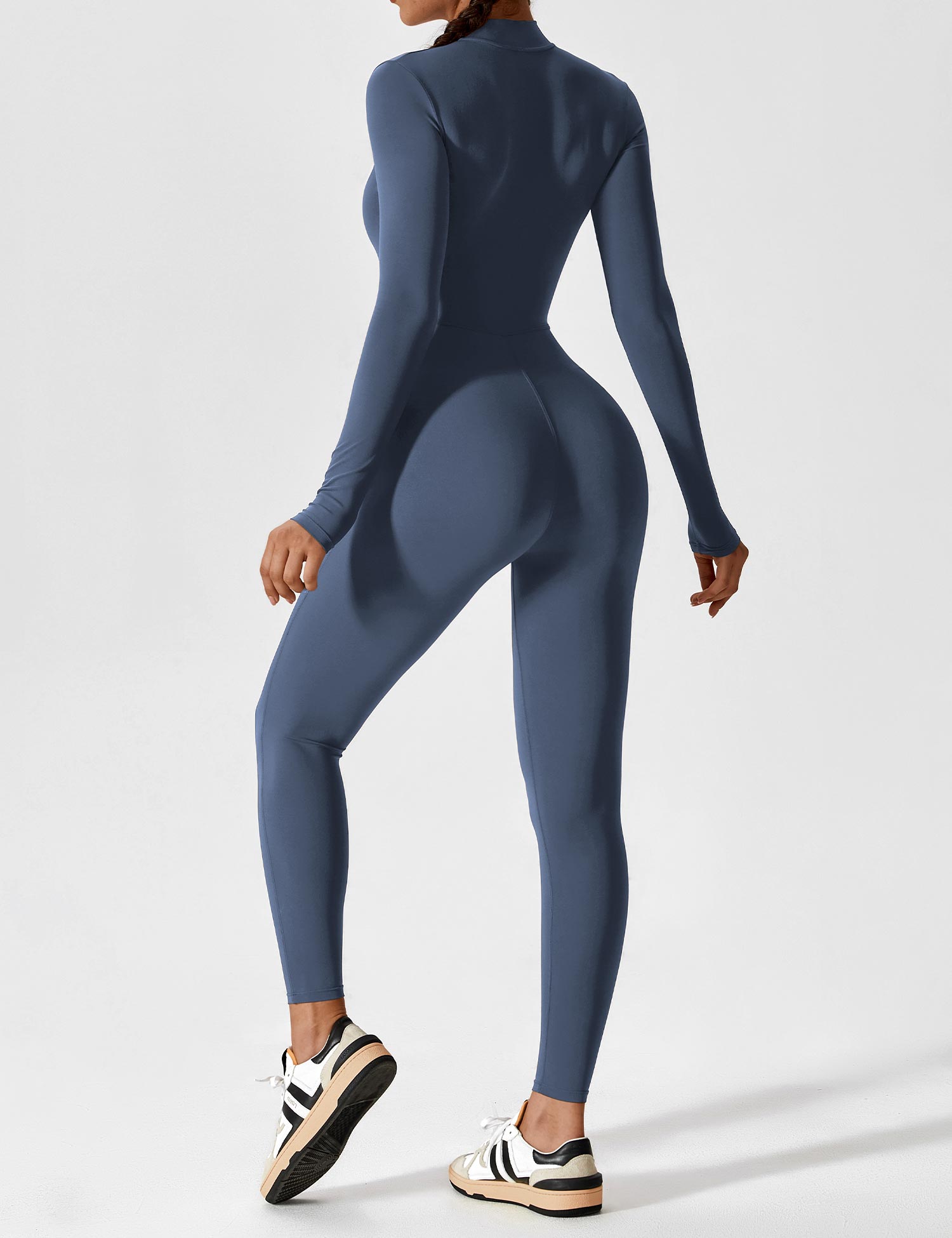 Women’s Bodysuit – Seamless Zip Sculpting Activewear Bodysuit – Lina