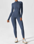 Women’s Bodysuit – Seamless Zip Sculpting Activewear Bodysuit – Lina