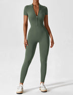 Women’s Bodysuit – Seamless Zip Sculpting Activewear Bodysuit – Lina